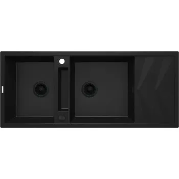 Virtuves izlietne Deante MAGNETIC Granīta 1160x500x210mm NERO GRANITE Melna
