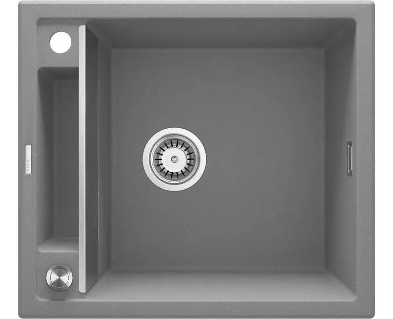 Virtuves izlietne Deante MAGNETIC Granīta 560x500x205mm METALIC GREY GRANITE Pelēka