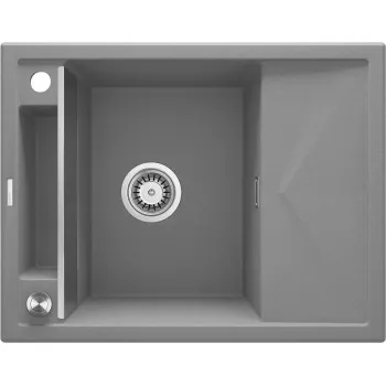 Virtuves izlietne Deante MAGNETIC Granīta 640x500x205mm METALIC GRANITE Pelēka