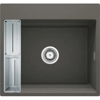 Virtuves izlietne Deante MAGNETIC Granīta 560x520x220mm, ANTHRACITE METALLIC Antarcīts