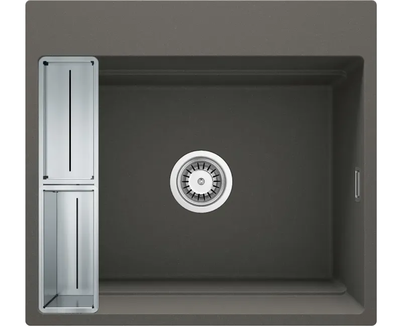 Virtuves izlietne Deante MAGNETIC Granīta 560x520x220mm, ANTHRACITE METALLIC Antarcīts