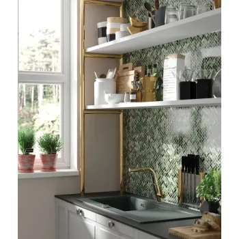 Virtuves  maisītājs Deante Silia ar izvelkamu galvu, Zelta krāsa BQS_Z73M