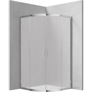 Dušas kabīne Deante FUNKIA 80x80cm Pusapaļa FROSTED stikls, H=170cm Hromēti profili