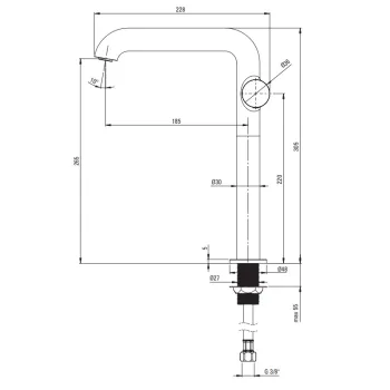 Vannas istabas izlietnes maisītājs Deante Silja Paaugstināts, Pulēts Zelts BHS_R24K