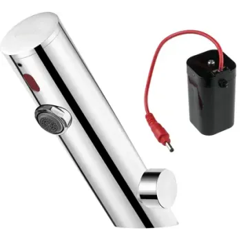 Vannas istabas izlietnes maisītājs Deante SENSE SENSOR ar temperatūras regulāciju 230/6V strāvas avots Pulēts tērauds BQR_P29R