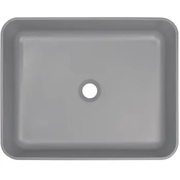 Vannas istabas granīta izlietne Deante TEMISTO uz virsmas, 50x40cm BEIGE, GREY METALLIC