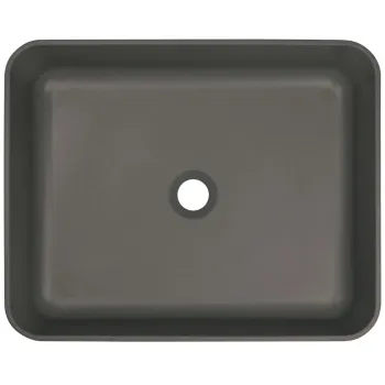 Vannas istabas granīta izlietne Deante TEMISTO uz virsmas, 50x40cm BEIGE, ANTHRACITE METALLIC Antarcīts