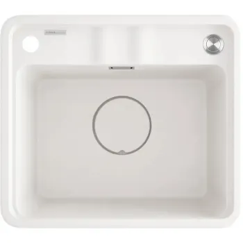 Virtuves izlietne Deante MOMI Granīta 440x500x229mm, ALABASTER, Balta