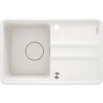 Virtuves izlietne Deante MOMI Granīta 670x440x229mm, ALABASTER, Balta