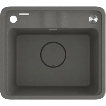 Virtuves izlietne Deante MOMI Granīta 440X500X229mm, ANTHRACITE METALLIC Antarcīts