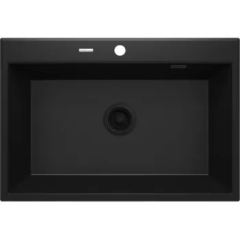 Virtuves izlietne Deante ERIDAN Granīta 700x520x210mm, NERO Melna