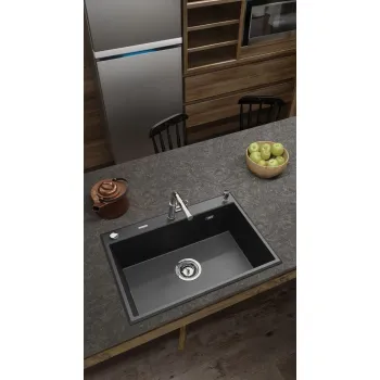Virtuves izlietne Deante ERIDAN Granīta 700x520x210mm, ANTHRACITE METALLIC Antarcīts
