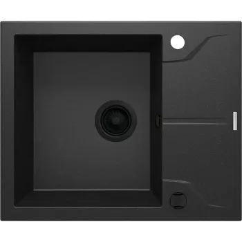 Virtuves izlietne Deante ANDANTE Granīta, GRAPHITE METALLIC Melna