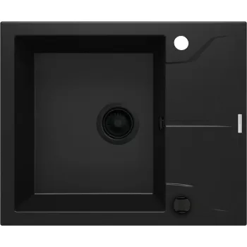 Virtuves izlietne Deante ANDANTE Granīta, NERO Melna