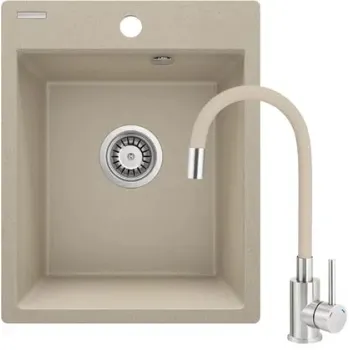 Granīta izlietne ar maisītāju Deante Corio, песок ZRCP7103