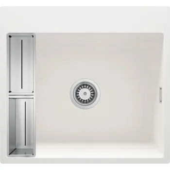 Virtuves izlietne Deante MAGNETIC Granīta 560x520x220mm, ALABASTER, Balta