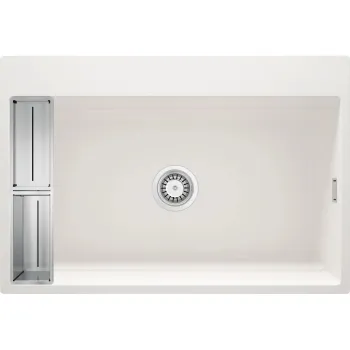 Virtuves izlietne Deante MAGNETIC Granīta 760x520x220mm, ALABASTER Balta