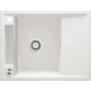 Virtuves izlietne Deante MAGNETIC Granīta 640x500x205mm, ALABASTER GRANITE Balta