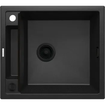 Virtuves izlietne Deante MAGNETIC Granīta 560x500x205mm METALIC GRAPHITE GRANITE Melna