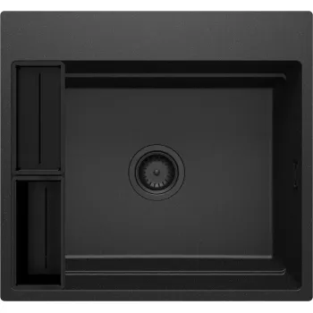 Virtuves izlietne Deante MAGNETIC Granīta 560x520x220mm, GRAPHITE METALLIC Melna