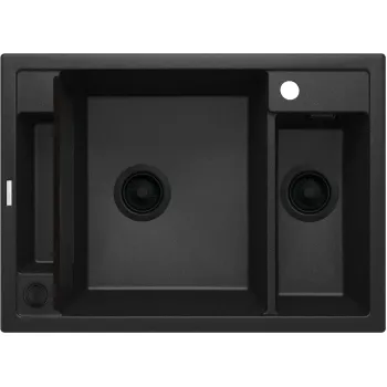 Virtuves izlietne Deante MAGNETIC Granīta 560x500x205mm NERO GRANITE Melna