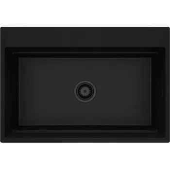 Virtuves izlietne Deante MAGNETIC Granīta 760x520x220mm, NERO Melna