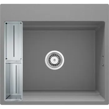 Virtuves izlietne Deante MAGNETIC Granīta 560x520x220mm GREY METALLIC, Pelēka