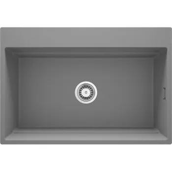 Virtuves izlietne Deante MAGNETIC Granīta 760x520x220mm GREY METALLIC Pelēka