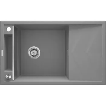 Virtuves izlietne Deante MAGNETIC Granīta 820x500x205mm METALLIC GREY GRANITE Pelēka
