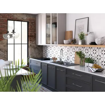 Virtuves izlietne Deante MAGNETIC Granīta 820x500x205mm, ANTHRACITE GRANITE Antracīts