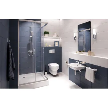 Dušas kabīne Deante FUNKIA 80x80cm Caurspīdīgs stikls, hromēti profili