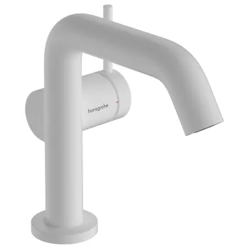 Vannas istabas izlietnes maisītājs Hansgrohe Tecturis S 110 ar push-open noteces aizvaru, balts matēts