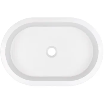 Vannas istabas izlietne Deante SILIA Granīta (Iegriežama), 58x38cm, ovāla ALABASTER Balta