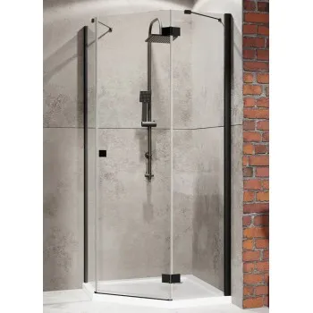 Radaway Dušas stūris piecstūru Essenza New Black PTJ 100x100 cm