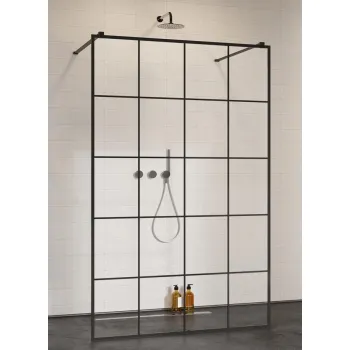 Radaway Dušas siena Modo New Black I Factory 120x200cm