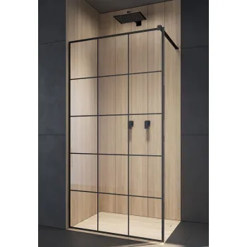 Radaway Dušas siena Modo New Black II Factory 80x200cm