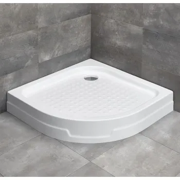 Radaway Dušas paliktnis pusapaļš Rodos A Compact 80x80 ,balts