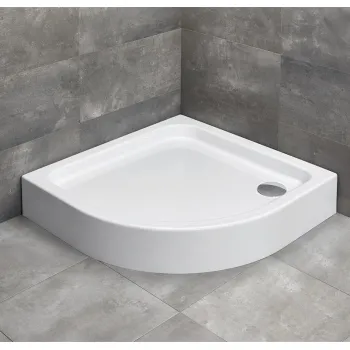 Radaway Dušas paliktnis pusapaļš Siros A Compact 80x80 ,balts