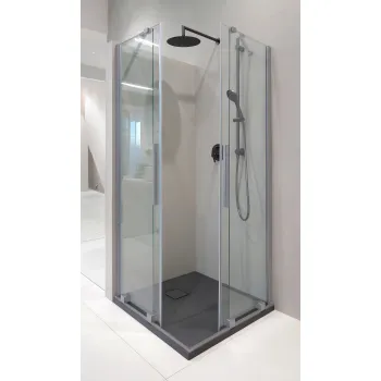 Dušas kabīne Deante Prizma 80x80cm kvadrātveida matēts metāls KPNFP08P08