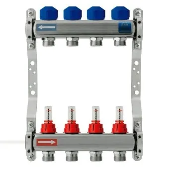 Silto Grīdu Kolektors Kan-therm NT10 Ar Plūsmas Mērītājiem, 10-Cilpu