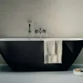 Brīvi stāvoša vanna Laufen Lua Akmens masas 1700x750x540 Melna