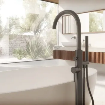 Vannas / Dušas maisītājs Omnires Y uz grīdas balts matēts Y1233WM