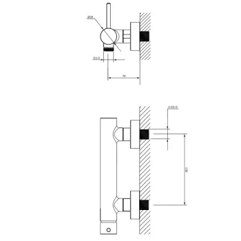 Dušas maisītājs Omnires Y  pulēts misiņš Y1240BSB