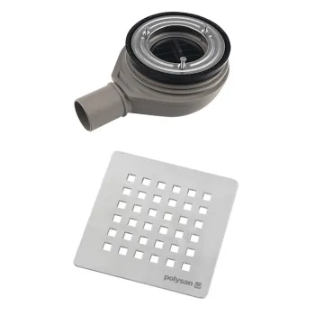 Sifons Dušas paliktnim Polysan Flexia ar Baltu vāciņu 90x90cm 17741