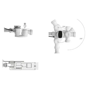 Vannas sifons Polysan 1 1/2, 42cm, Balts 71712