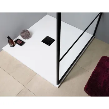 Dušas Paliktnis Polysan Akmens masa Kvadrātveida Flexia balts 800x800x30mm 72941