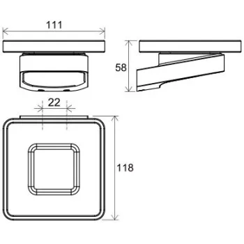 Ravak 10° Ziepju trauks, hroms TD 200.00