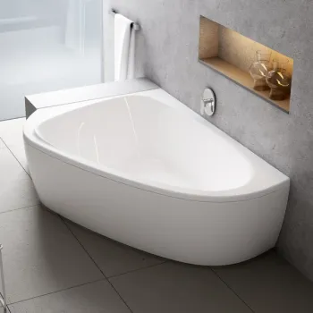 RAVAK Stūra vanna LoveStory II 196x113.5-139, R  Akrila, Balta