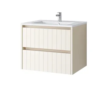 Vannas istabas skapītis Riva SA60G (Bez Izlietnes) Beige Matte