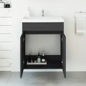 Vannas istabas skapītis Riva SA63-10E (Bez Izlietnes) Woodflow Ash